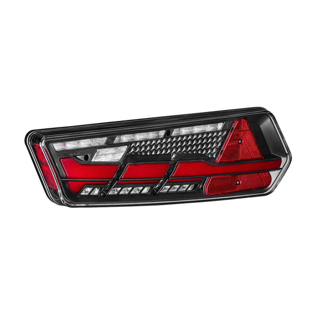 Lanterna Traseira LED Original Truck Van Metanox Metalesp 24v Multifunção com Luz Lateral